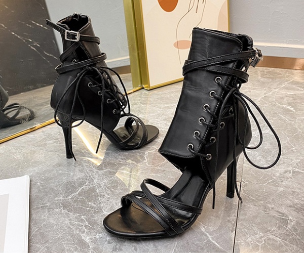 Rome open toe shoes bandage summer sandals for women