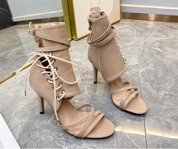 Rome open toe shoes bandage summer sandals for women