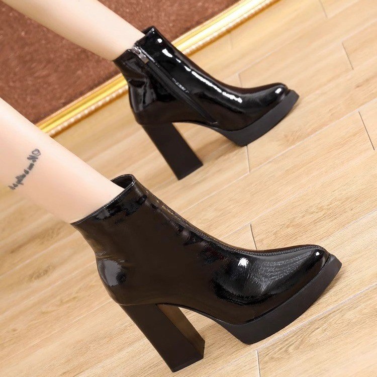 Low cylinder fashion short boots autumn and winter boots