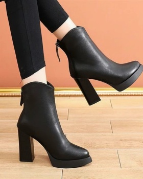 Fashion low cylinder platform thick boots