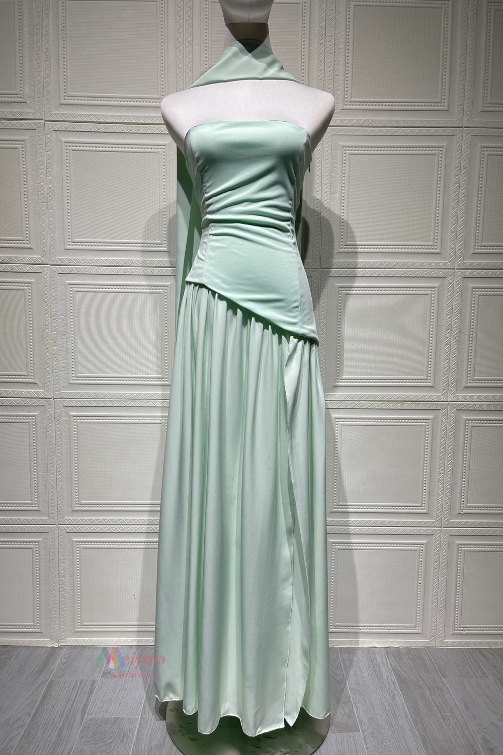 Wrapped chest halter long dress pure split dress for women
