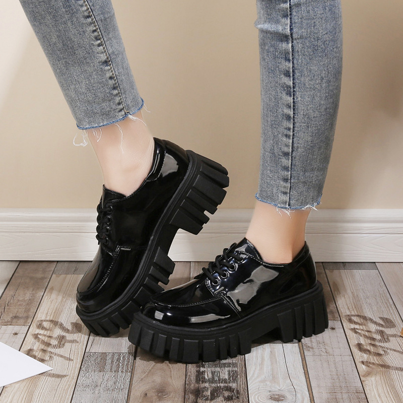 Frenum thick crust shoes small leather shoes for women