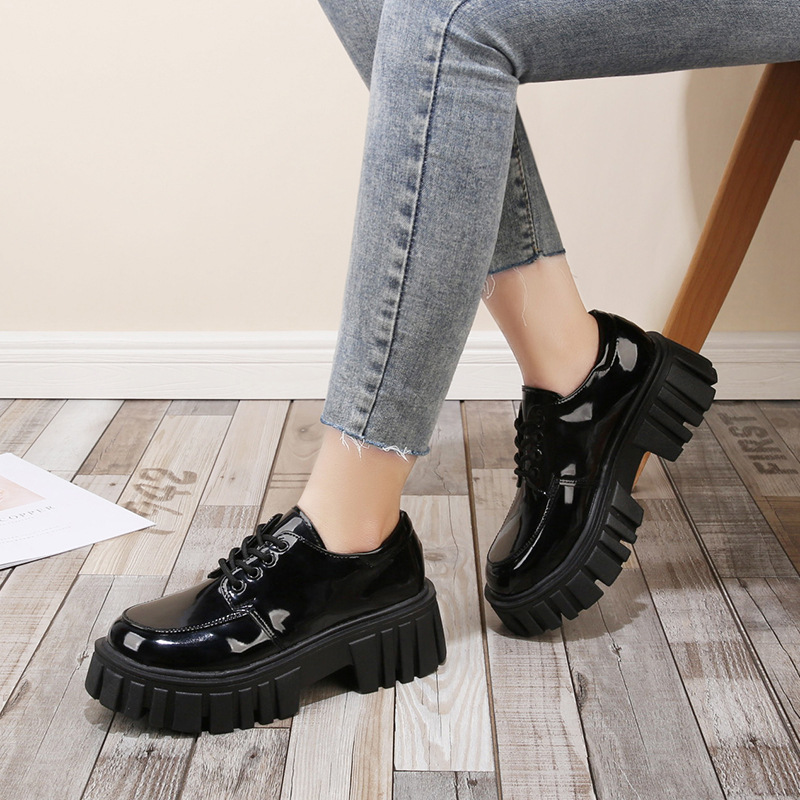 Frenum thick crust shoes small leather shoes for women