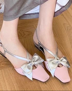 Spring niche thick sandals France style low shoes for women