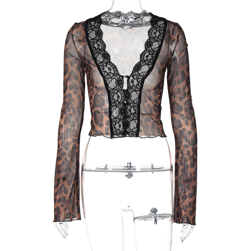 Lace European style cardigan summer T-shirt for women