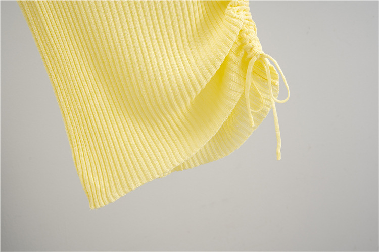 Short thin T-shirt high waist small shirt for women