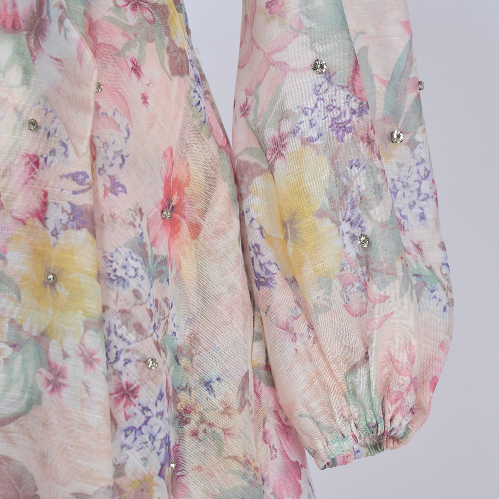 Luxurious frenum big skirt with sling long slim colors dress