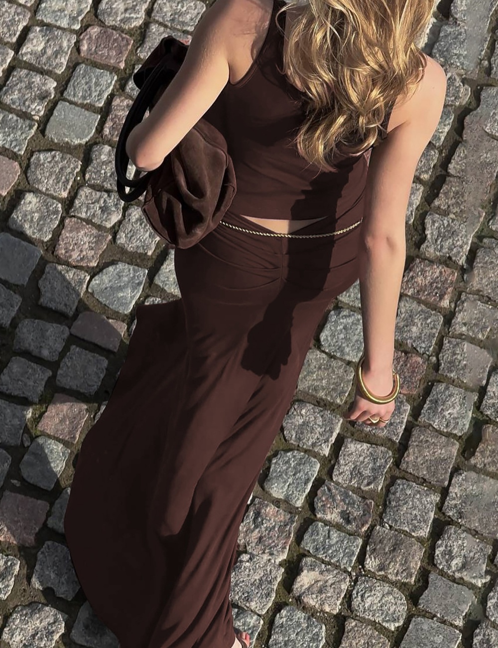 Pure fold fashion skirt slim European style vest a set