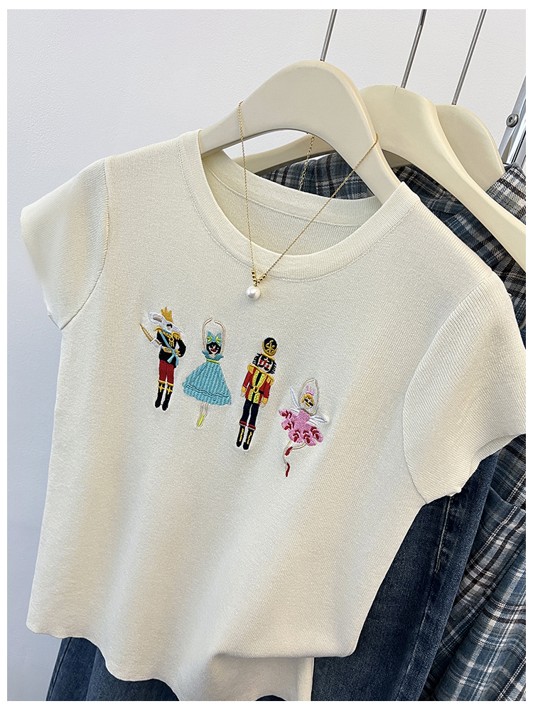 Knitted boats sleeve summer tops