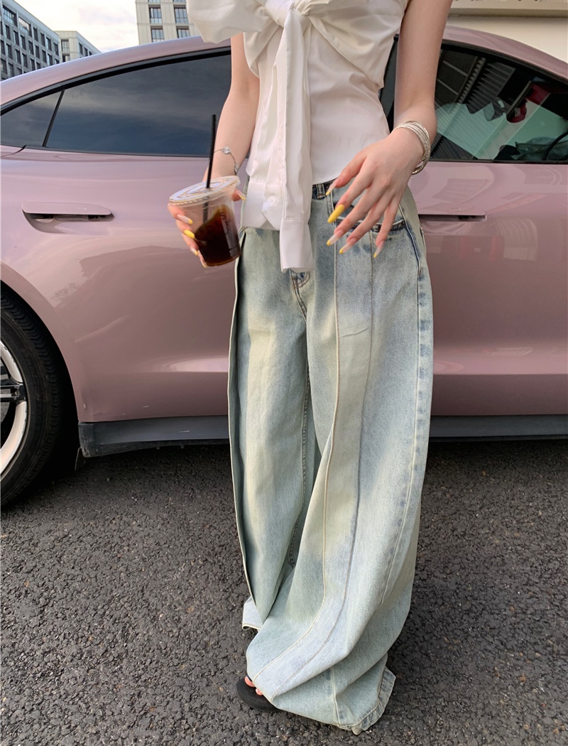 Washed long pants