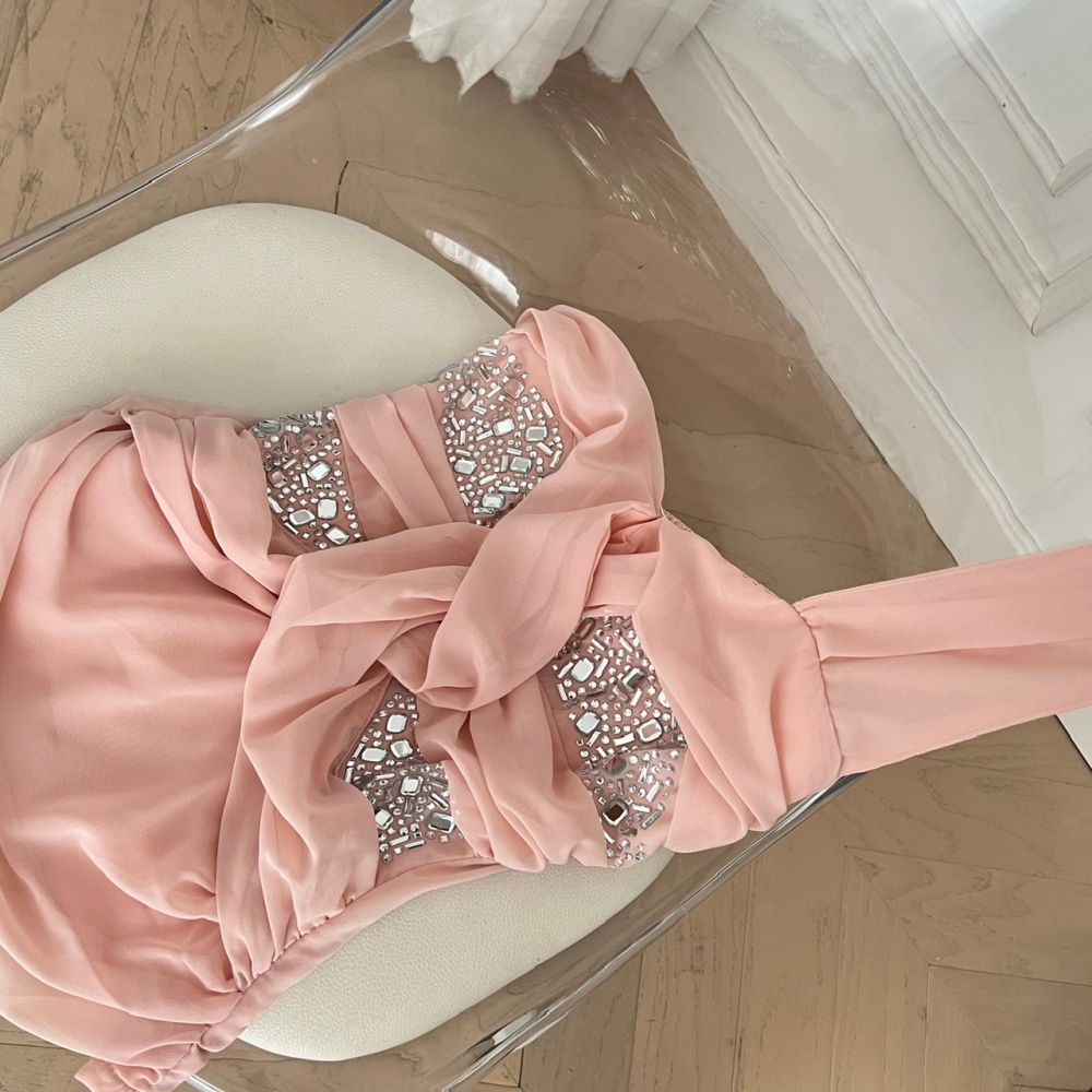 Rhinestone shoulder inside the ride summer tops for women