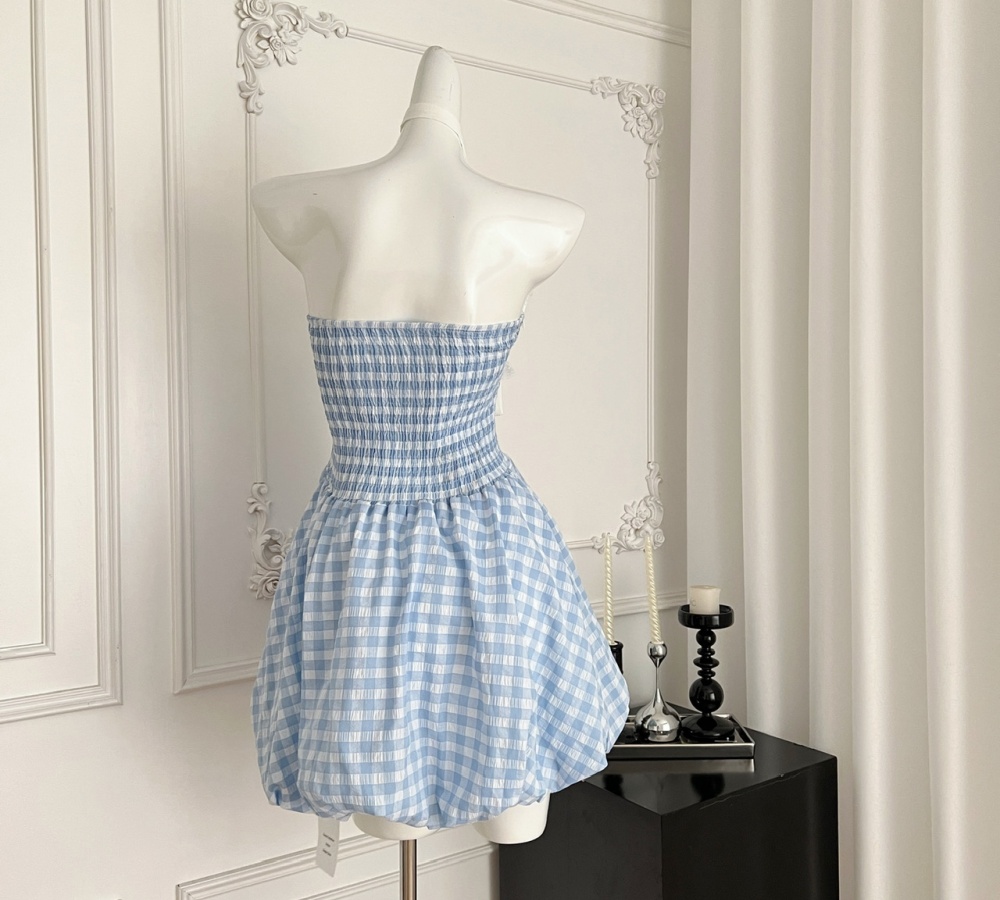 Streamer butterfly splice blue enticement sweet dress for women
