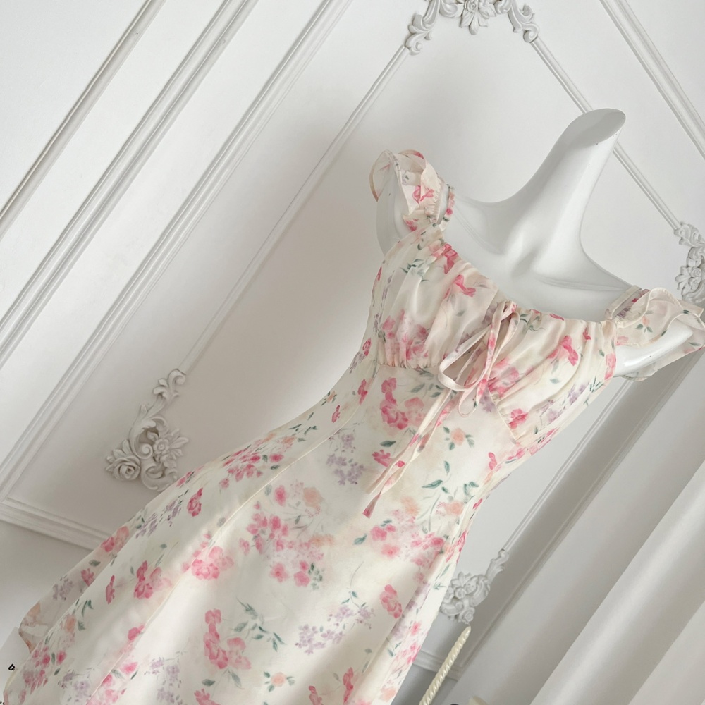 Boats sleeve wear romantic dress for women