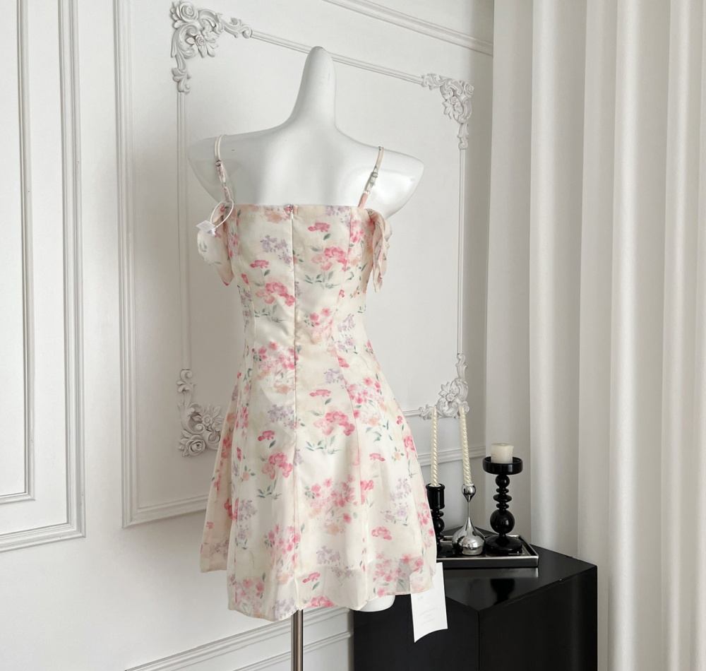 Boats sleeve wear romantic dress for women