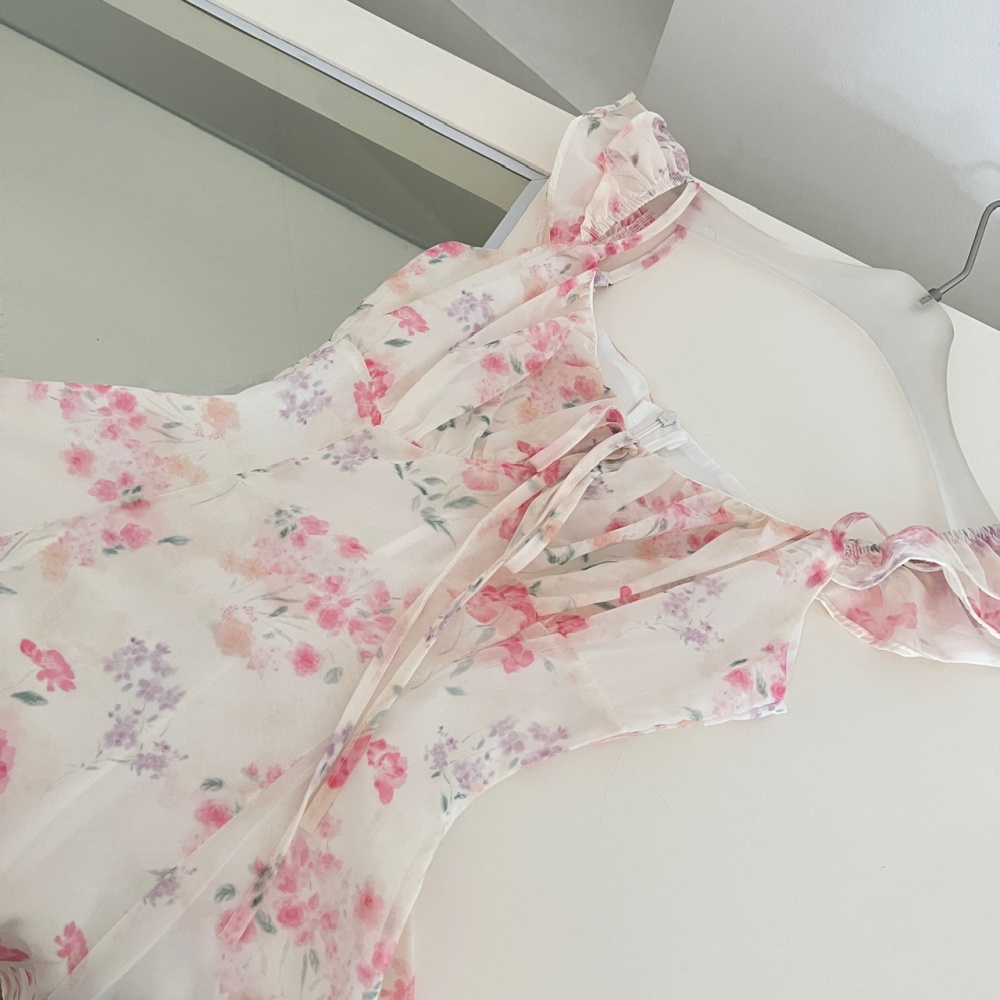 Boats sleeve wear romantic dress for women