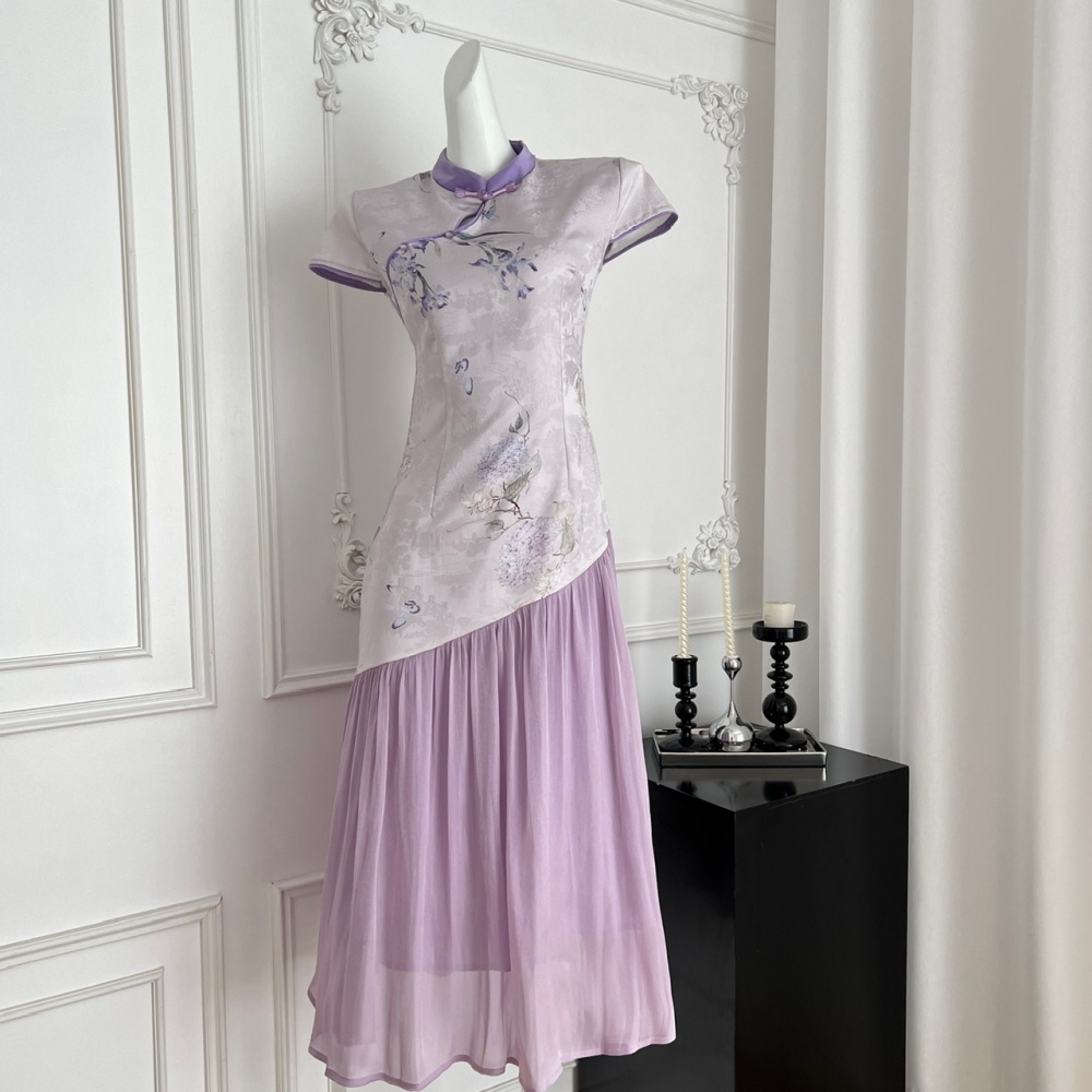 Summer Chinese style dress temperament slim long dress