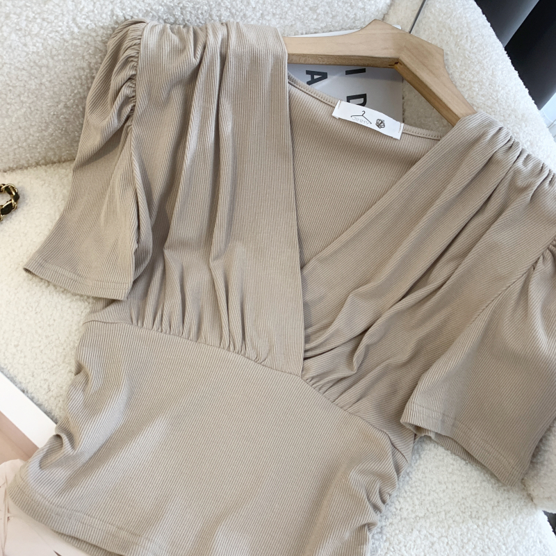 Slim short sleeve T-shirt summer niche tops for women