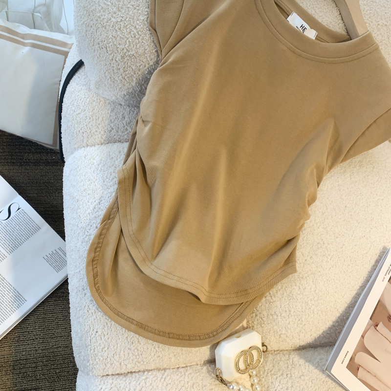 Sleeveless summer T-shirt all-match tops for women