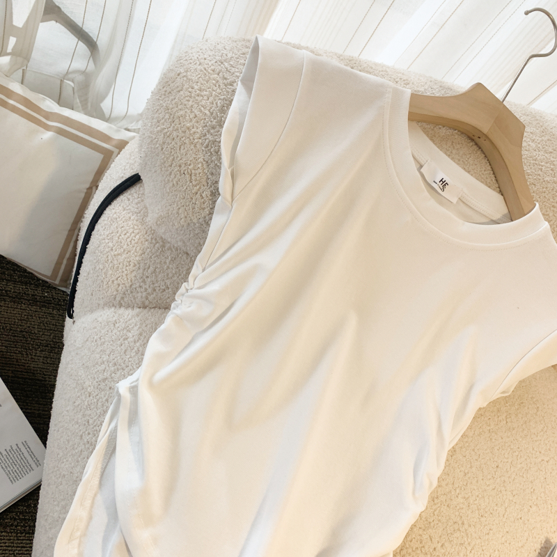 Sleeveless summer T-shirt all-match tops for women