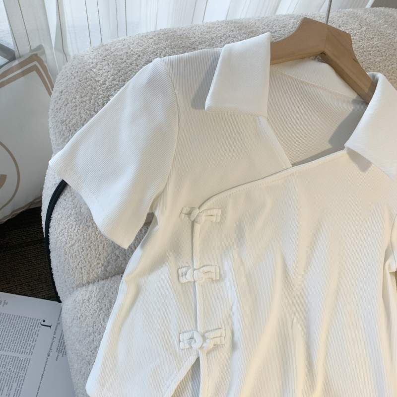 Western style retro short sleeve tops summer unique shirts