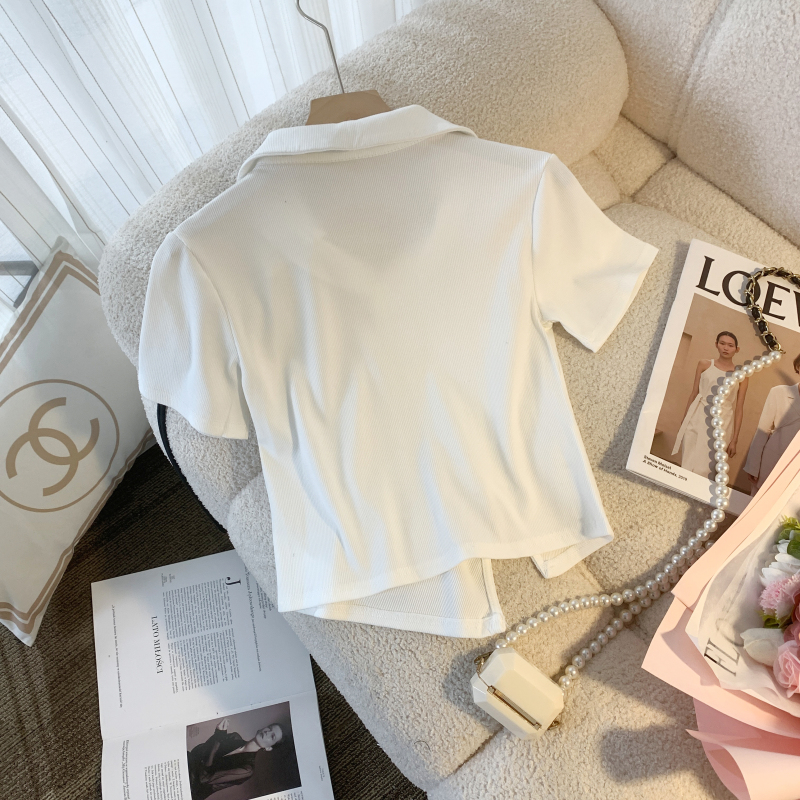 Western style retro short sleeve tops summer unique shirts