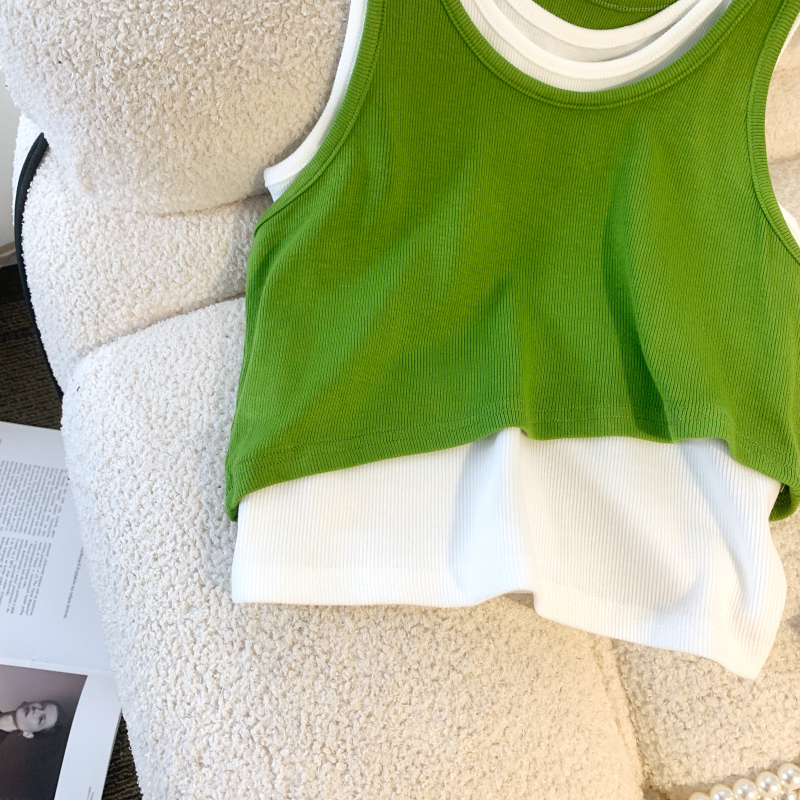 Spicegirl summer tops irregular sling vest for women
