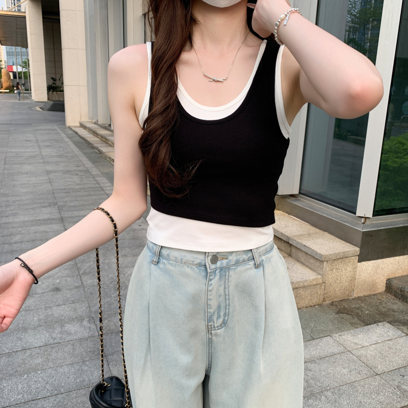 Spicegirl irregular vest summer sling tops for women