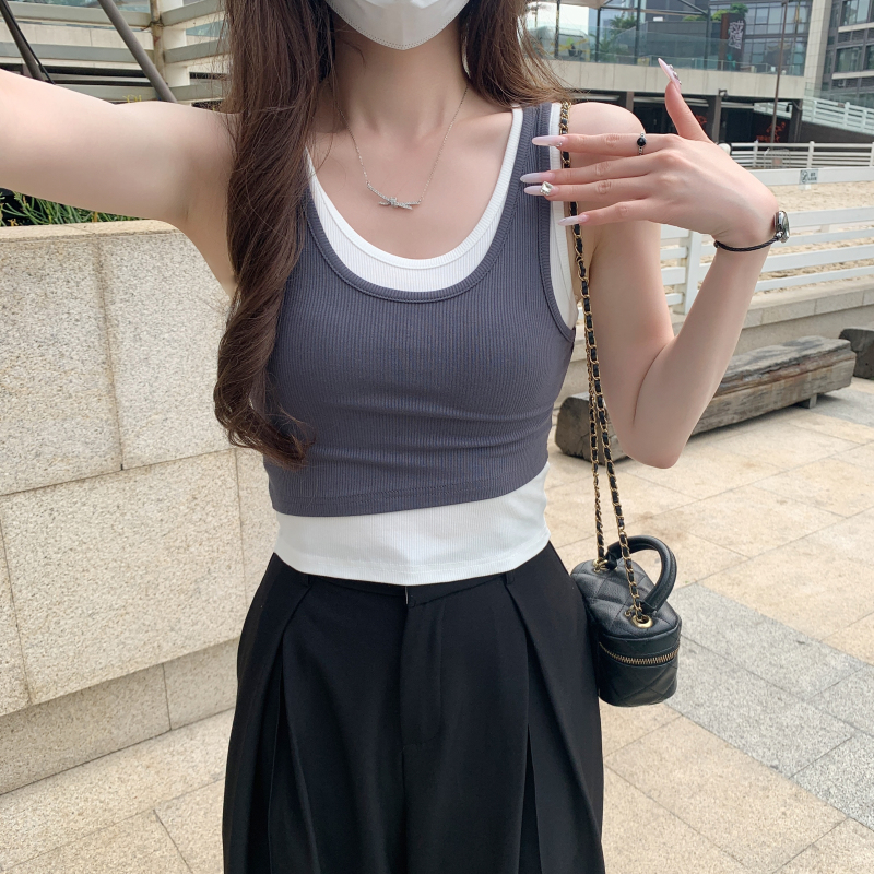 Spicegirl irregular vest summer sling tops for women
