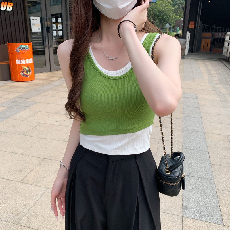 Spicegirl irregular vest summer sling tops for women
