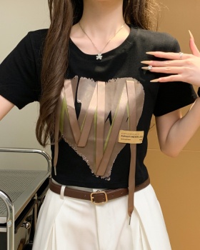 Niche heart spicegirl tops short sleeve streamer T-shirt