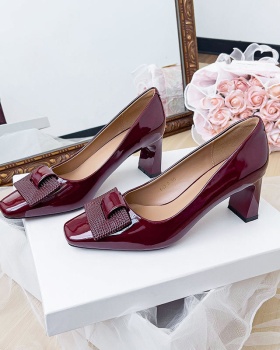 Red wedding shoes high-heeled shoes for women