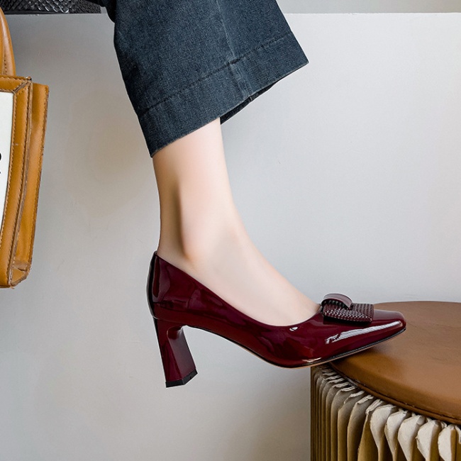 Red wedding shoes high-heeled shoes for women