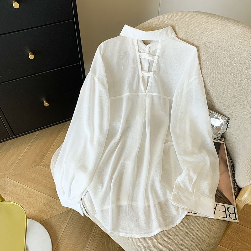 Air conditioning niche thin tops France style sunscreen shirt