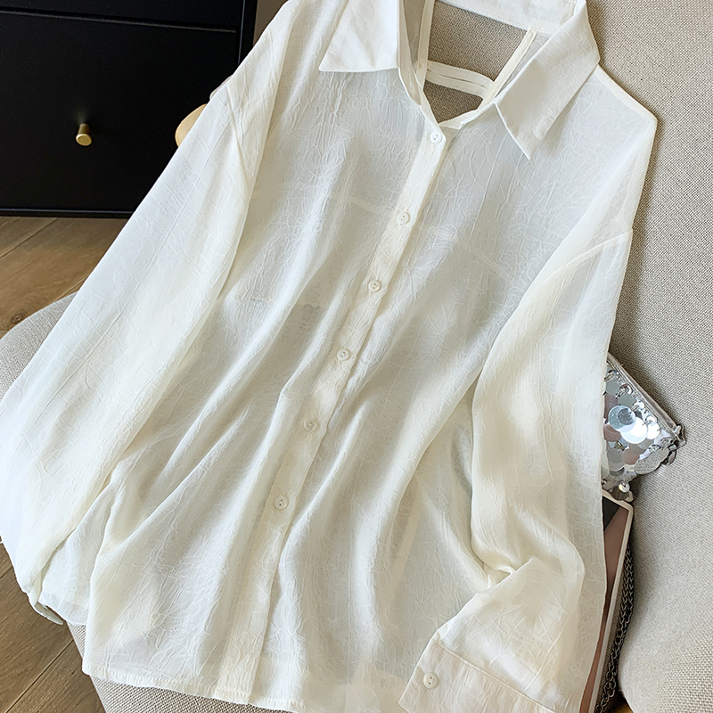 Air conditioning niche thin tops France style sunscreen shirt