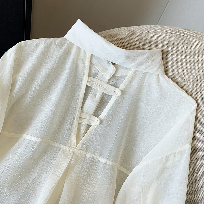 Air conditioning niche thin tops France style sunscreen shirt