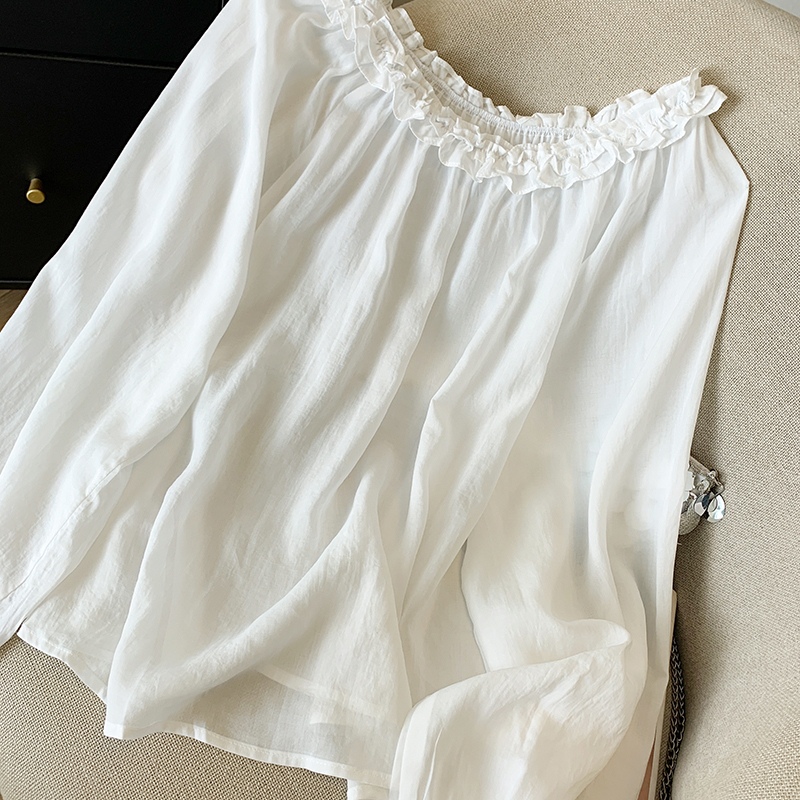Thin ice silk smock sunscreen sun shirt for women
