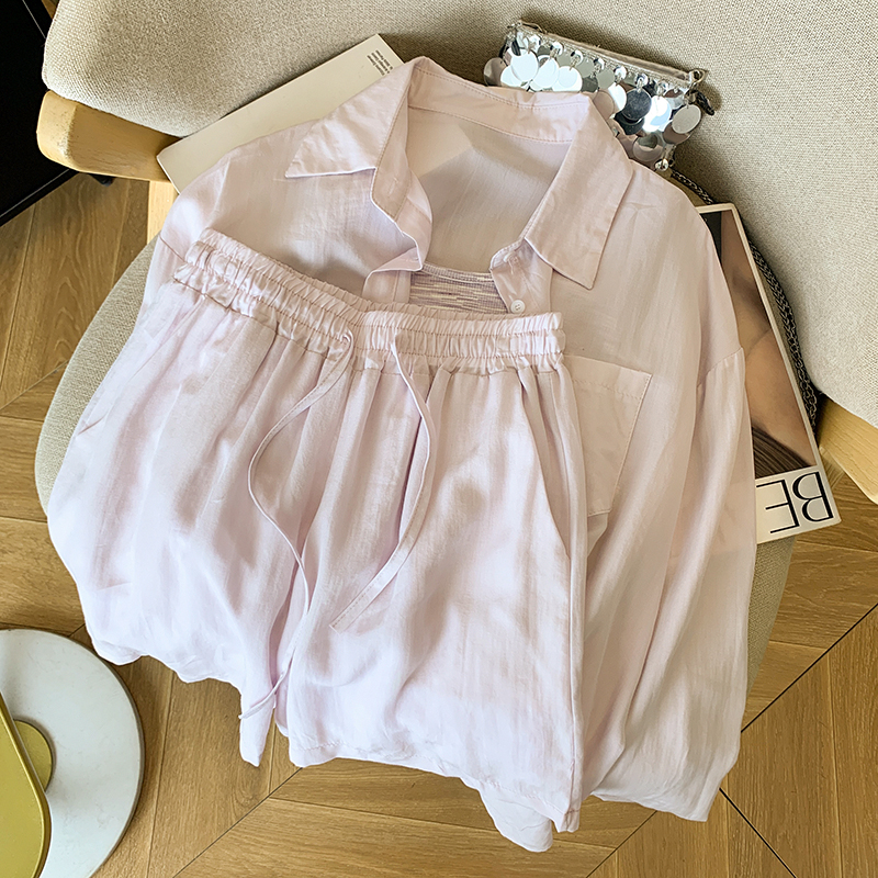 Fashion vest spring and summer shorts 3pcs set for women