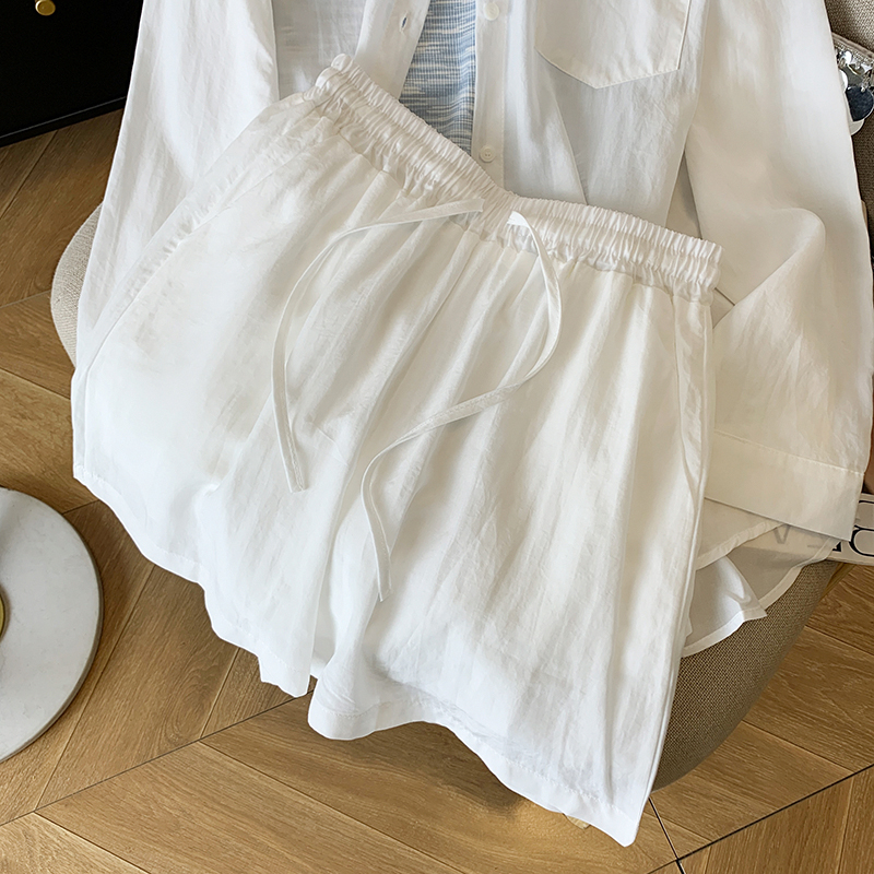 Fashion vest spring and summer shorts 3pcs set for women