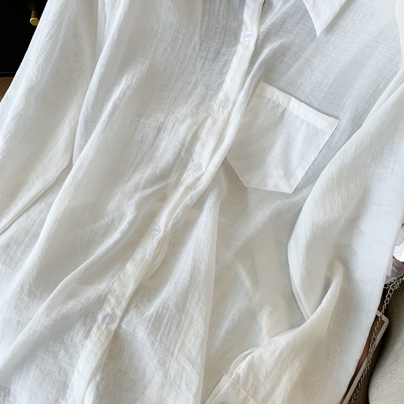 Fashion France style sun shirt sunscreen hollow shirt