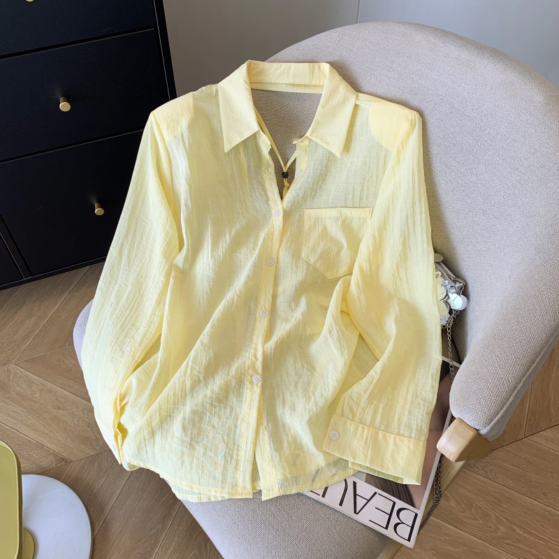 Fashion France style sun shirt sunscreen hollow shirt