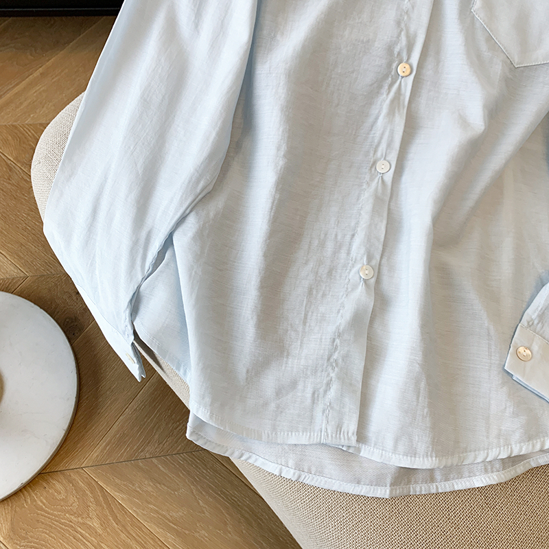 France style all-match hollow shirt lace summer sun shirt