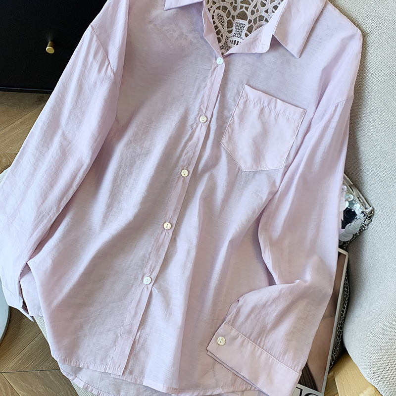 France style all-match hollow shirt lace summer sun shirt