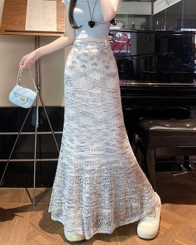 Korean style skirt knitted mopping skirt for women