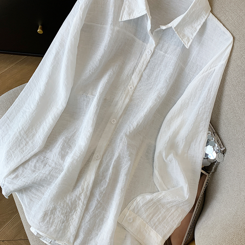 Thin sunscreen cardigan split coat for women