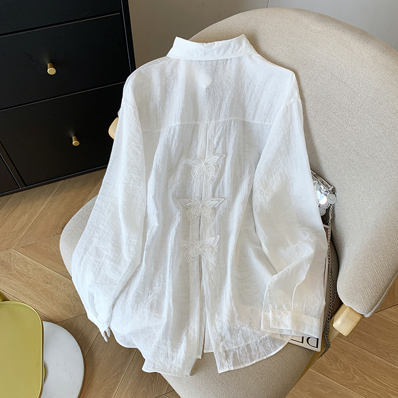 Thin sunscreen cardigan split coat for women