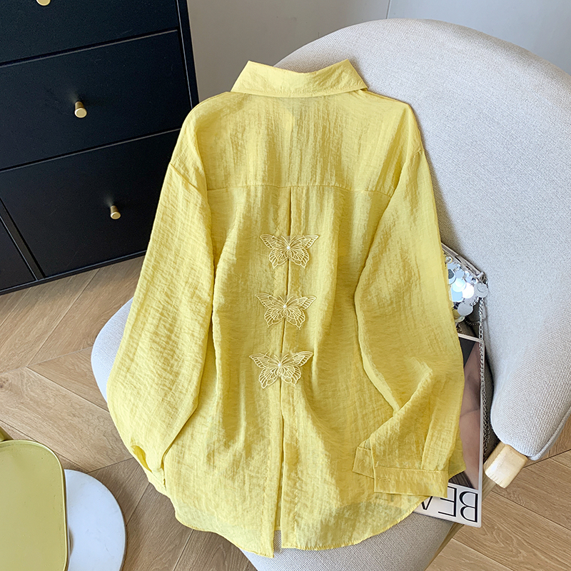 Thin sunscreen cardigan split coat for women