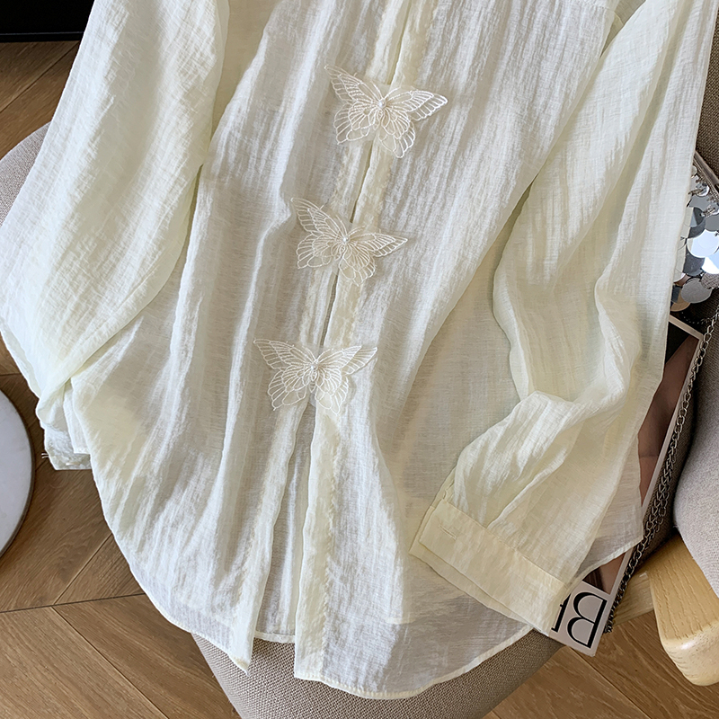 Thin sunscreen cardigan split coat for women