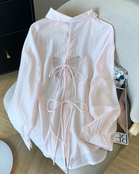 Split long sleeve coat sunscreen sun shirt