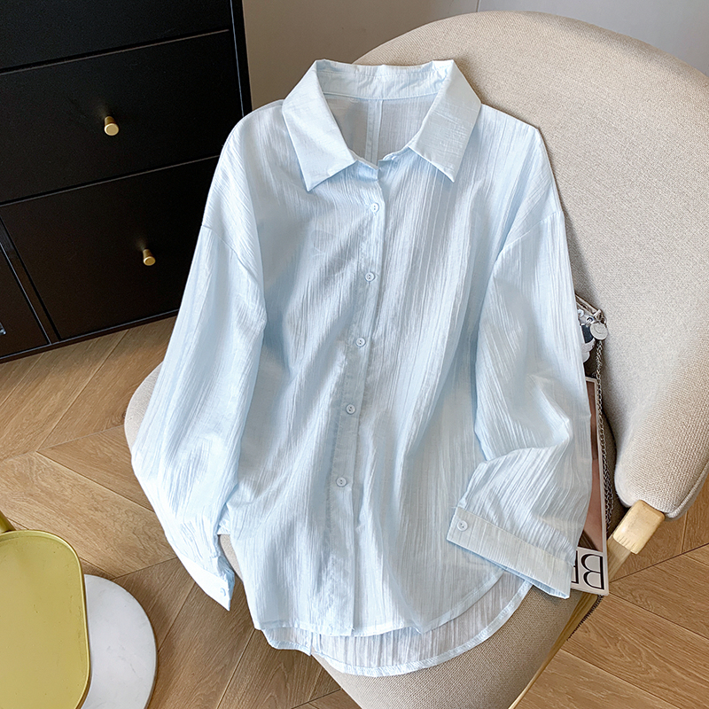Split long sleeve coat sunscreen sun shirt