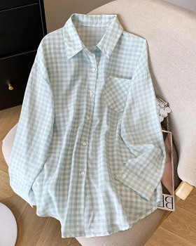Spring and summer retro shirt sunscreen Casual sun shirt for women